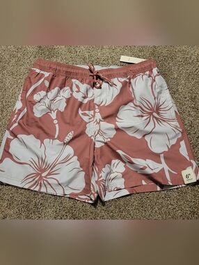 No Boundaries Men's Floral Swim Trunks